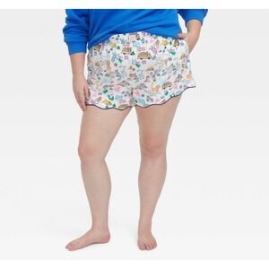 Roller Rabbit x Target Women Pajama Shorts Road Trip Animal Print Scallop Hem 2x
